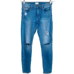 Hudson Krista Light-Medium Wash Distressed Low Rise Classic Skinny Jeans Size 27